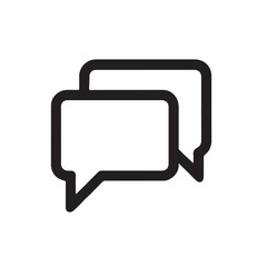 Simple Chat Bubble Outline Icon for Messaging and Comments
