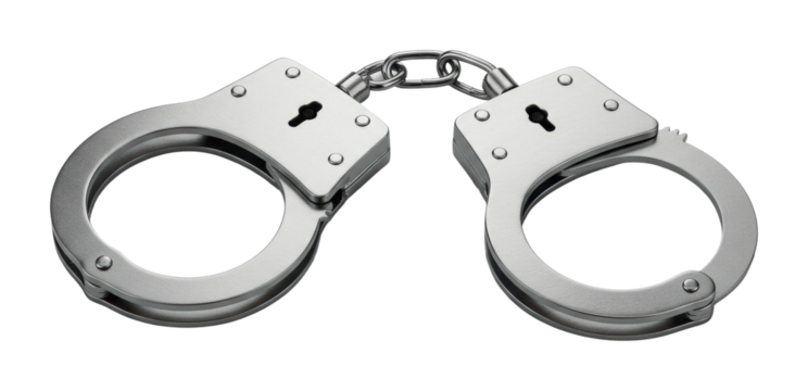Arrest action urban setting handcuffs isolated environment law enforcement concept isolated PNG