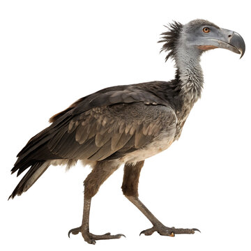 The Phorusrhacos a giant prehistoric terror bird isolated on a transparent background png