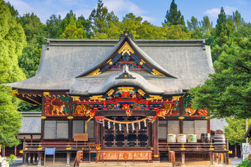 Chichibu Shrine in Chichibu, Japan. The shrine is over 1,000 years old.