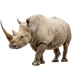 Obraz premium The woolly rhinoceros a large extinct rhino isolated on a transparent background png