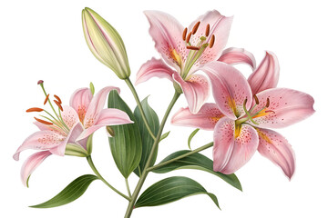 Fototapeta premium Pink Lily Flowers