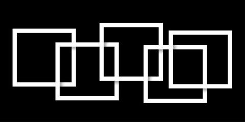 Abstract white lines on black background. luxury white geometric random lines with pattern. Modern white transparent material in triangle and squares shapes. abstract background vector illustration.