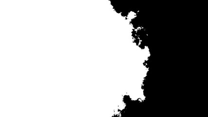 Ink flowing on white background Ink in water, precart black watercolor ink slow motion transition drop on white background. Transparent transition effect, isolated, - Powered by Adobe