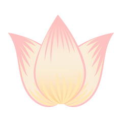 Indian Lotus Pichwai Mughal Style Illustration with Pink and Yellow Floral Design