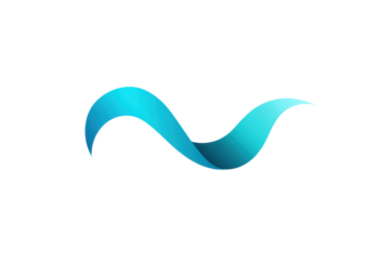 Wave symbol. Simple curve aqua sign. Linear wave.png