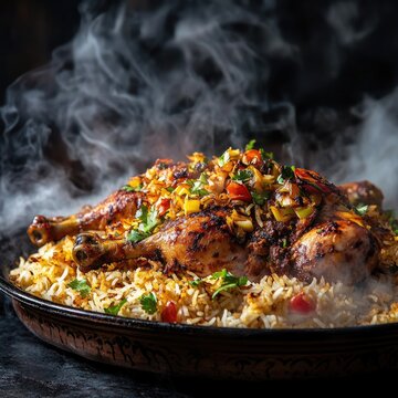 chicken mandhi with long basmathi rice