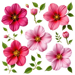 Beautiful Collection of Pink and Red Floral Illustrations