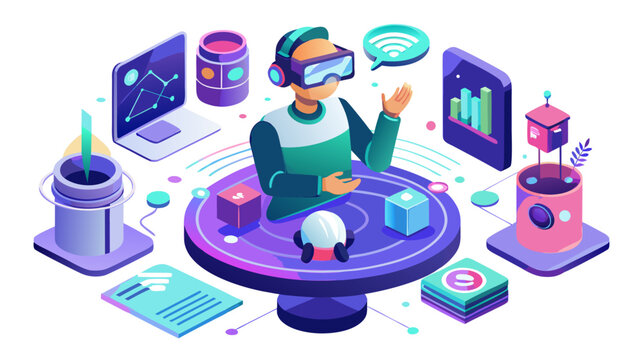 Immersive Virtual Reality Experience Exploring the Metaverse with AI