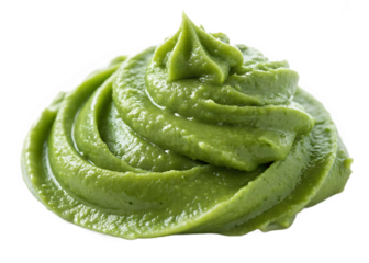 Vibrant Green Wasabi Paste Swirl Close Up for Sushi and Asian Cuisine a Culinary Delight with a Spicy Kick