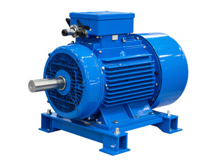 Heavy-Duty Blue Pump Machine for Industry Transparent Background PNG