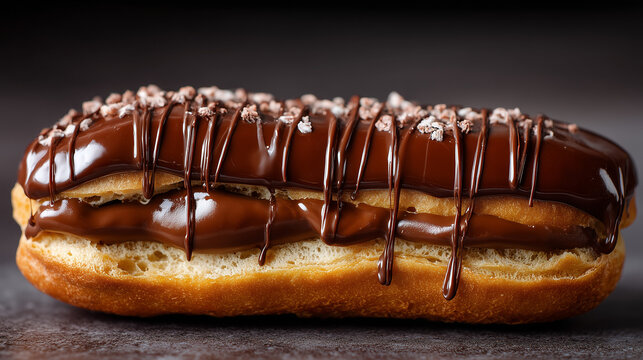 Éclair chocolate ganache shine
