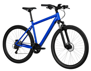 Modern Blue Pedelec E-Bike with Mid Drive Motor Transparent Background PNG