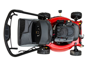 Top-Down View of Gas-Powered Lawnmower PNG