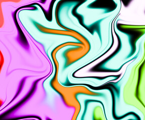 Obraz premium Vibrant Psychedelic Fluid Art Texture