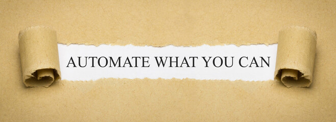 automate what you can