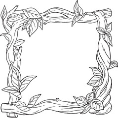 A set of intricate, hand-drawn vector illustrations of botanical frames, borders, and corners. Featuring elegant vines, leaves, and branches, these versatile designs are perfect for invitations.