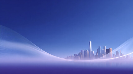 Fototapeta premium background of modern city skyline and negative space