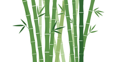 Fototapeta premium Illustrative bamboo grove background with fresh green stalks, evokes a sense of nature and peaceful zen garden retreat scene that promotes tranquility