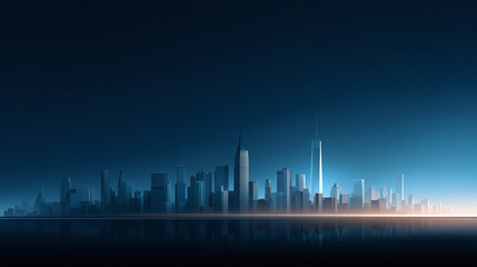 Fototapeta premium background of city skyline and negative space