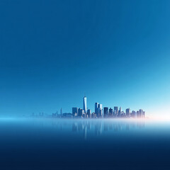 Fototapeta premium background of modern city skyline and negative space