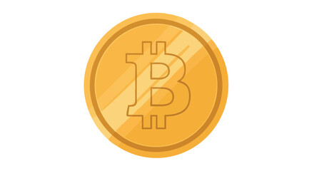 Obraz premium Illustrated bitcoin digital currency representation shines with financial technology, signifying a future of decentralized finance and blockchain