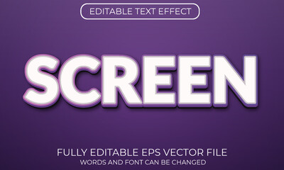 Obraz premium Screen editable text effect