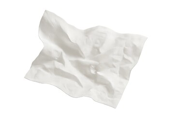 Floating White Tissue Paper Mockup &ndash; Isolated Transparent Background