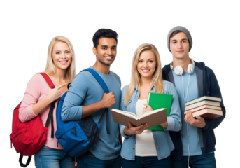 Diverse Group of Confident University Students Embracing Learning and Academic Journey