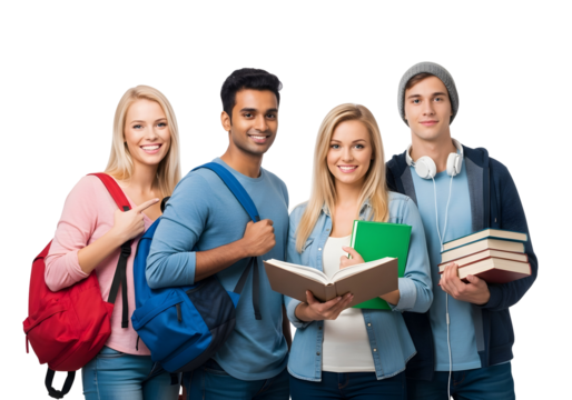 Diverse Group of Confident University Students Embracing Learning and Academic Journey