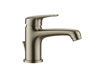 Modern Single-Handle Mixer Faucet in Brushed Metal Finish