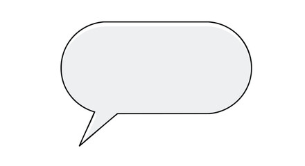 Naklejka premium Simple speech bubble graphic for communication, ideal for presentations and social media graphics, clean minimalistic design and illustration