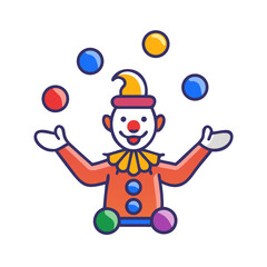 funny clown with a bow