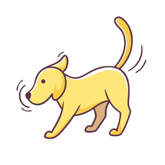 cartoon dog with a bone