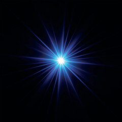 Rainbow crystal star. Crystal ray light, sun shines rainbow red yellow and blue color. Optical fire light effect. Vector lens glare leakage glare reflection effect. Sparkle shine. Sunlight