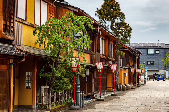 Street of Nishi Chaya, Kanazawa, japanese traditional road