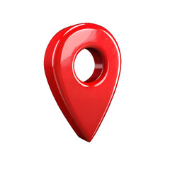 red location pin mark transparent png isolated white background icon symbol image 3d renter website graphic illustration navigation mark point shiny blank plain view address street pointer geometric