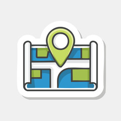 A map with a location pin, indicating a specific place on a detailed street map.