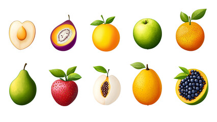 Fruit costume PNG concept. Three yellow fruits with green leaves on top.