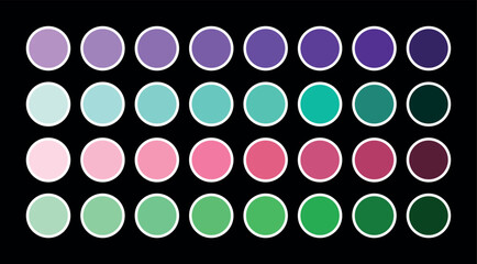 Soft Pastel Colourful Circle Framing Floating Soap Bubbles on a Clean Black Minimalist Vector Design background