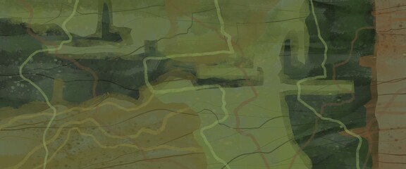 Abstract image for printing. Picture for modern interiors. The picture is painted by hand on a tablet. © neurostructure