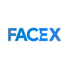 Face X Logo Design, Realistic Face Icon with Letter X, Modern Branding Symbol