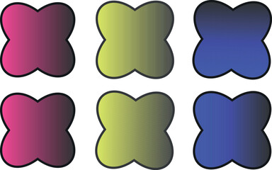 Romantic Gradient Brush-Painted Flower Collection Surrounded by Classic Frame Designs