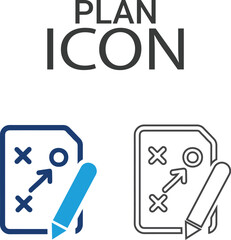 Plan icons, Line art icons design. Containing decision, option, selection, dilemma, select, preference, quiz, opportunity, and more. Vector solid icons collection.
