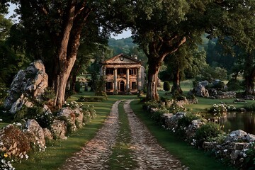 Ancient roman arch mountain high resolution picture