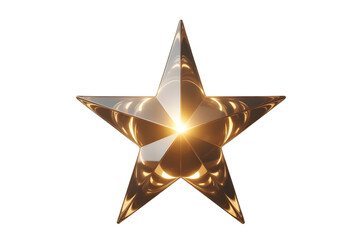 golden decorative creative star design on white isolated background gold icon symbol brown stylish modern art shape 5 metalic texture reflective lighting render premium award ceronomy collage 