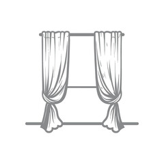 Curtains Design Illustration