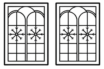 Chilled Windowpane Outline Drawing