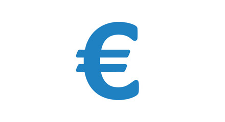 Obraz premium Vivid euro currency emblem isolated against white, reflecting financial systems and exchange rates in global markets, showcasing simple modern