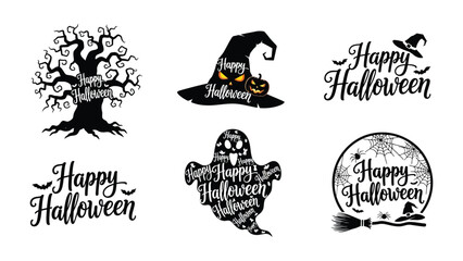 Halloween themed illustration: a collection of spooky illustrations that set the mood for a chilling halloween.